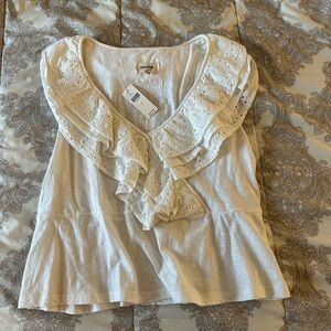 White Ruffle Blouse